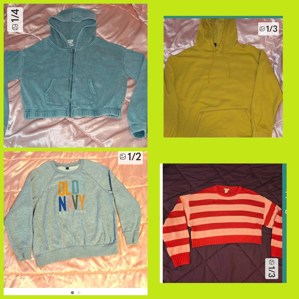 Bundle Of 4 - Jr Sweatshirt/ Short Sweaters- TAKING OFFERS